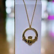 Large Claddagh pendant (gold plated)