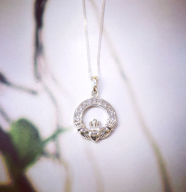 Sterling Silver Claddagh Necklace