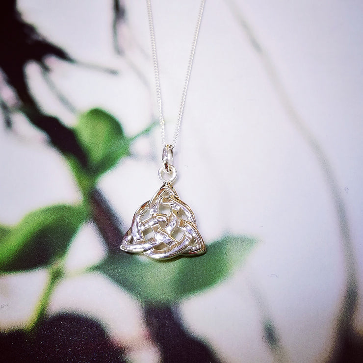 Sterling Silver Intricate Trinity Knot Pendant