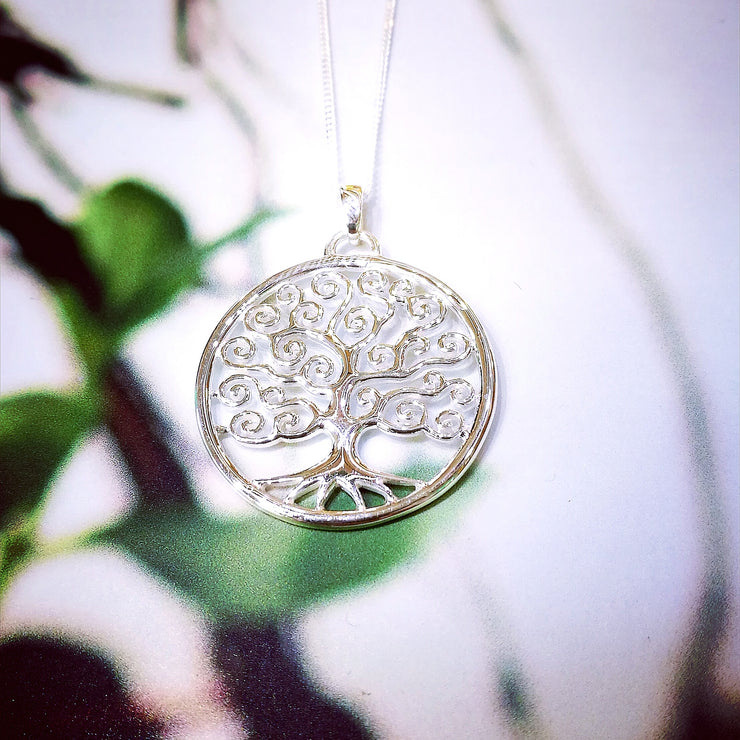 Sterling Silver Spiral Tree of Life Pendant