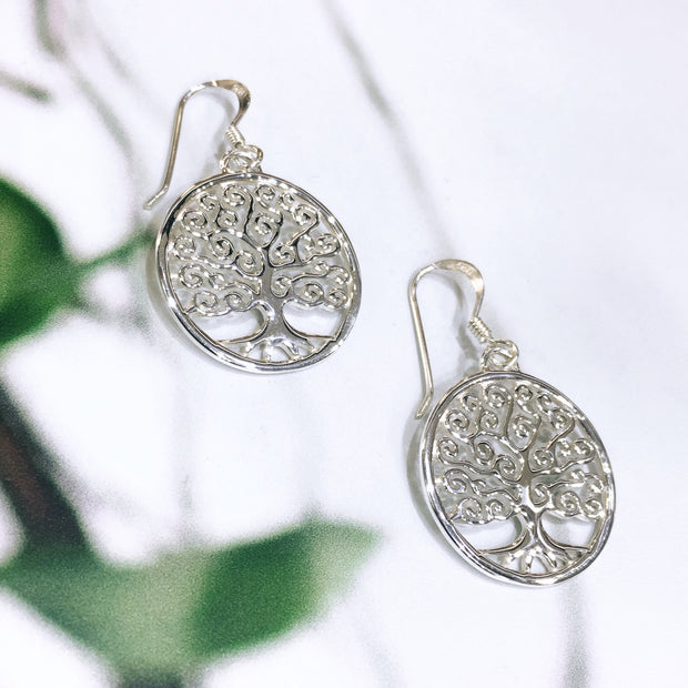 Tree of Life Spiral Earrings