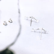 Sterling Silver Star Climber Studs (1.6cm)