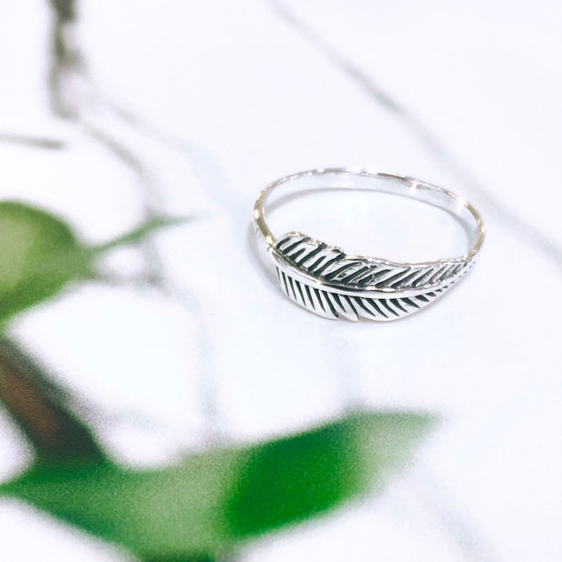 Sterling Silver Feather Ring