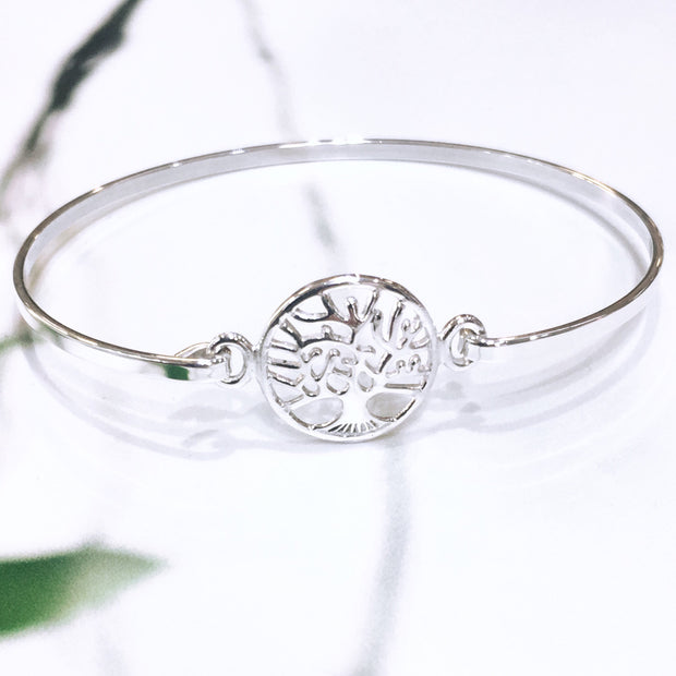 Sterling Silver Tree of Life Bangle